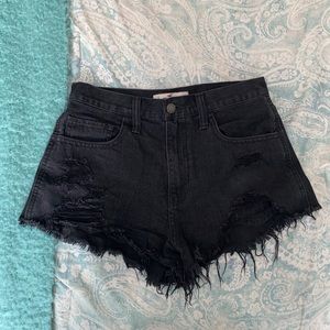 Hollister distressed denim shorts